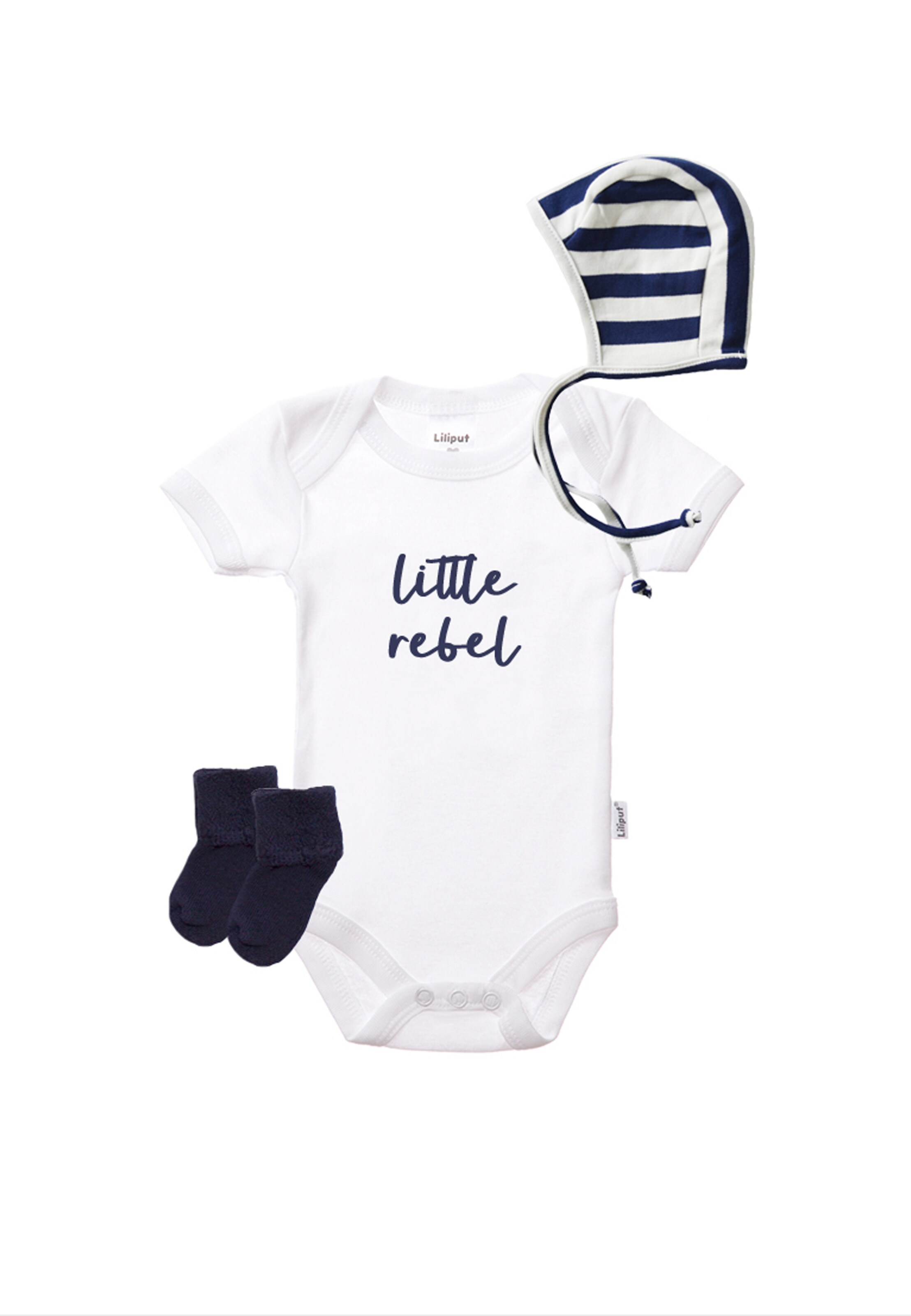 LILIPUT Erstausstattungsset 'Little rebel' in Weiß: Vorderseite