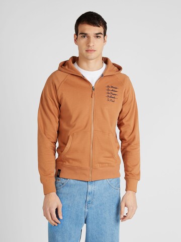 Derbe Sweatshirt 'STPA' in Brown: front