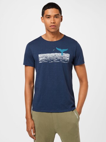 GREENBOMB T-Shirt (GOTS) in Blau: predná strana