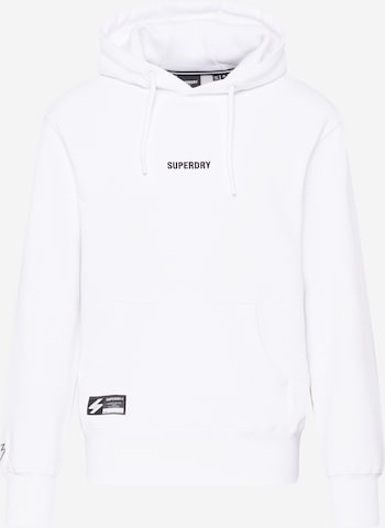 SuperdrySweater majica - bijela boja: prednji dio