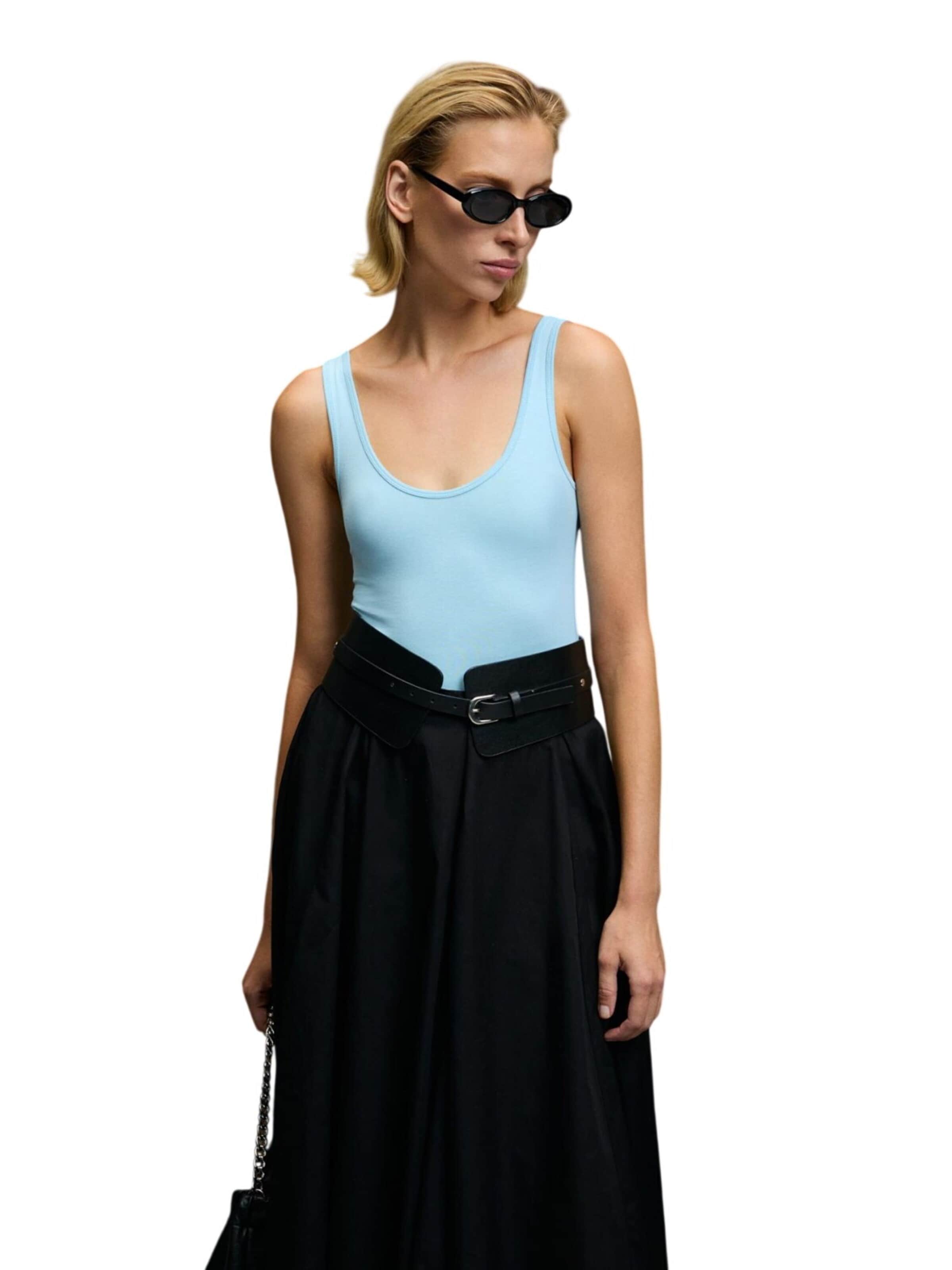 Grimelange Bodysuit in Blue: front