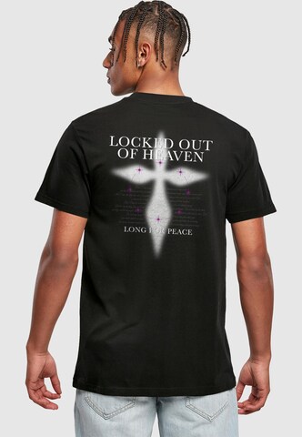 Mister Tee Shirt 'Locked Out Of Heaven' in Zwart: voorkant