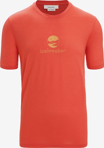 ICEBREAKER Funkcionalna majica | rdeča barva: sprednja stran