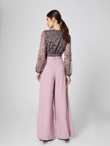 Pastel pink wide-leg pants