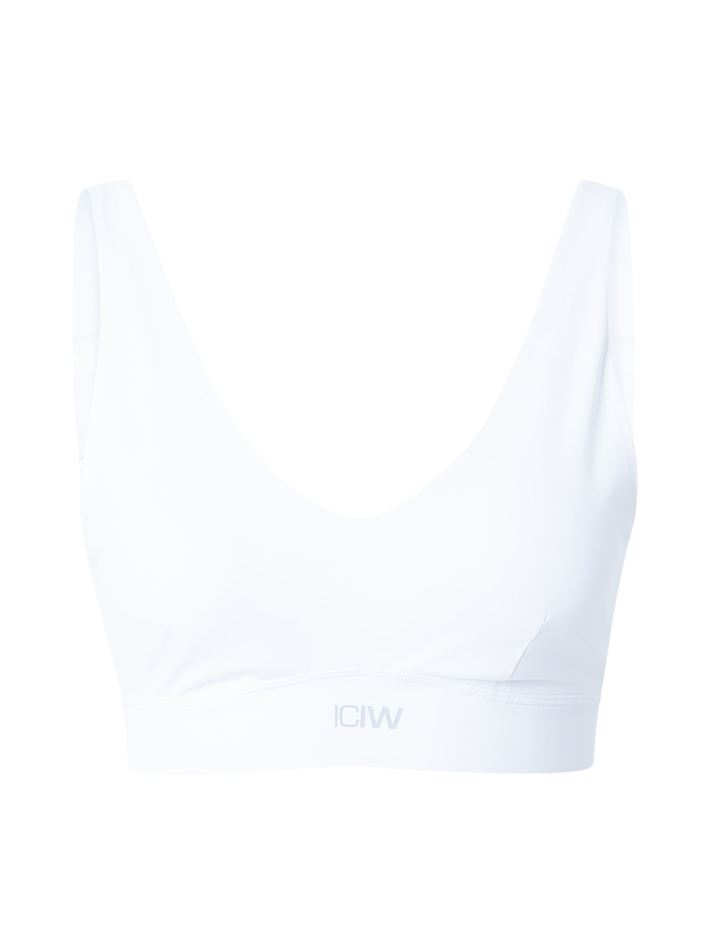 ICANIWILL Μπουστάκι Αθλητικό σουτιέν 'Essential' σε λευκό: μπροστά