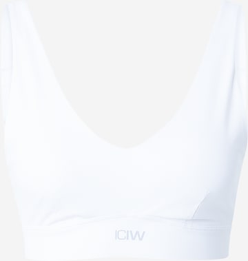 Soutien-gorge de sport 'Essential' ICANIWILL en blanc : devant