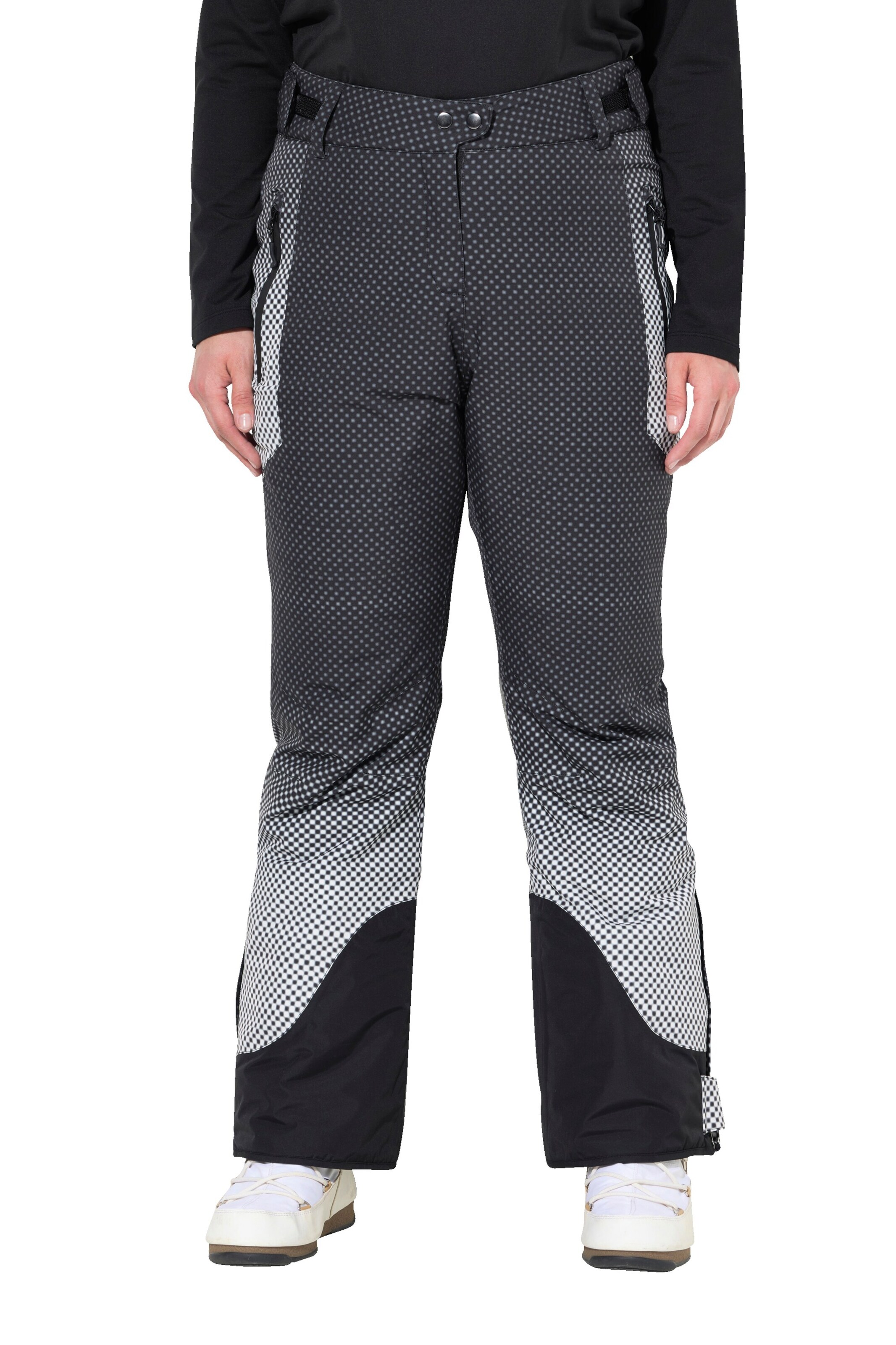 Ulla Popken Regular Outdoor trousers in Black: front