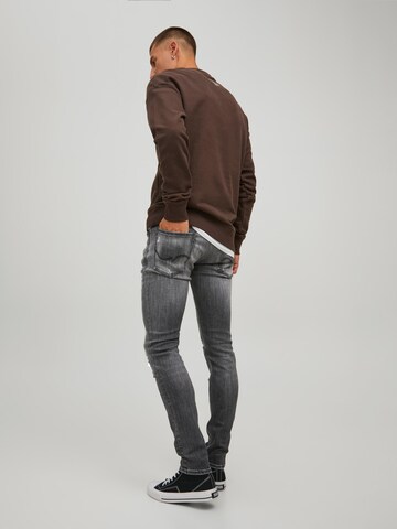 JACK & JONES Skinny Kavbojke 'Liam Seal' | črna barva