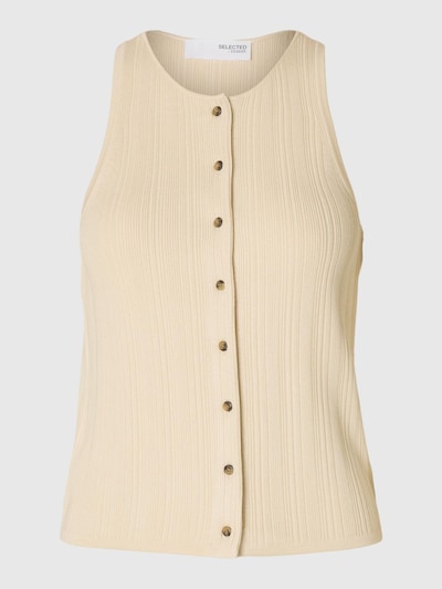 SELECTED Strikvest i beige, Produktvisning