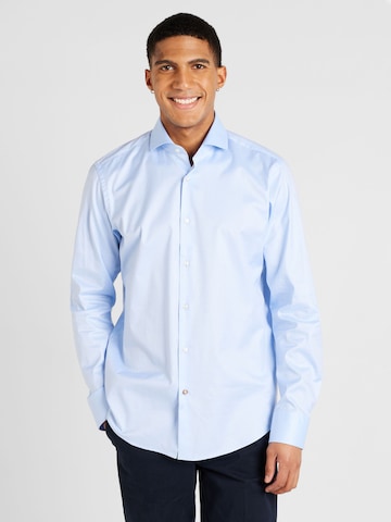 BOSS Black Regular fit Button Up Shirt 'H-JOE' in Blue: front