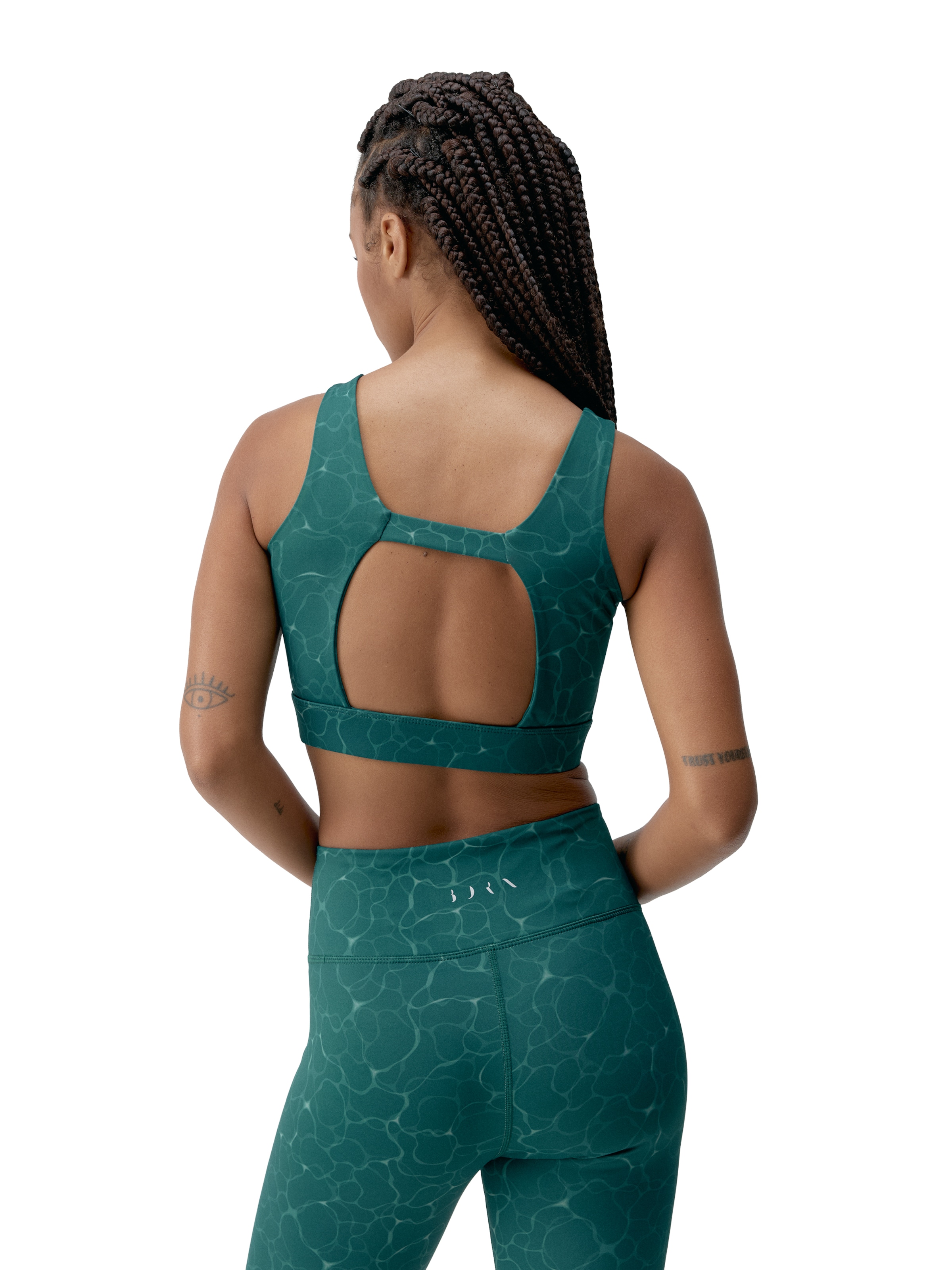 Born Living Yoga Bustier Sporttop 'Organic' in Groen