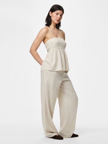 PIECES Wide Leg Hose 'PCPia' in Weiß