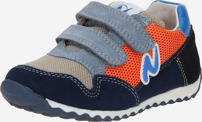 NATURINO Baskets 'Sammy' en bleu foncé / gris / orange, Vue avec produit