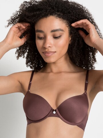 s.Oliver T-shirt Bra in Brown: front