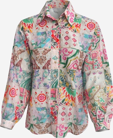 Chemisier 'June Silk Cotton Lurex Blouse' Introvertie VIENNA en mélange de couleurs : devant