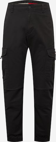Tommy Jeans Tapered Cargo Pants 'Ethan' in Black: front