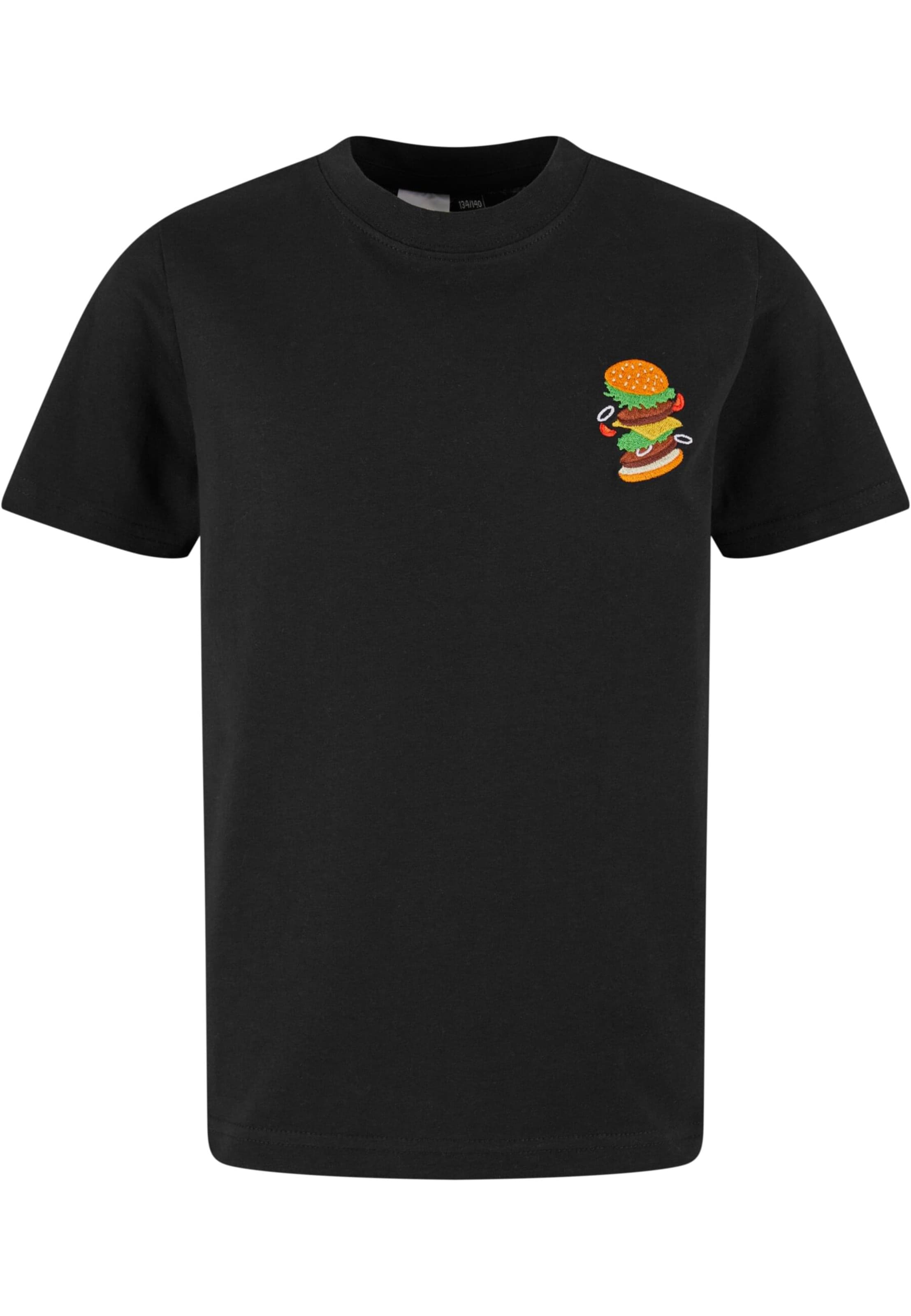 Mister Tee T-shirt 'Burger Love' i svart: framsida