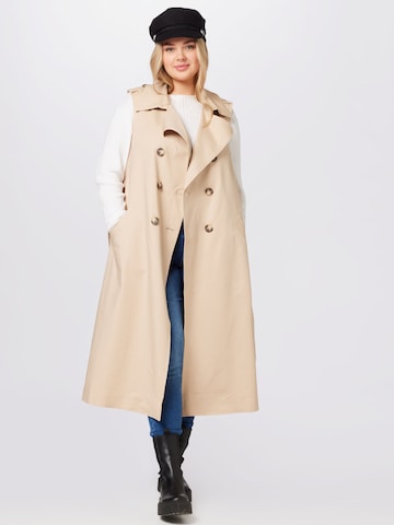 River Island Plus Between-seasons coat in Beige