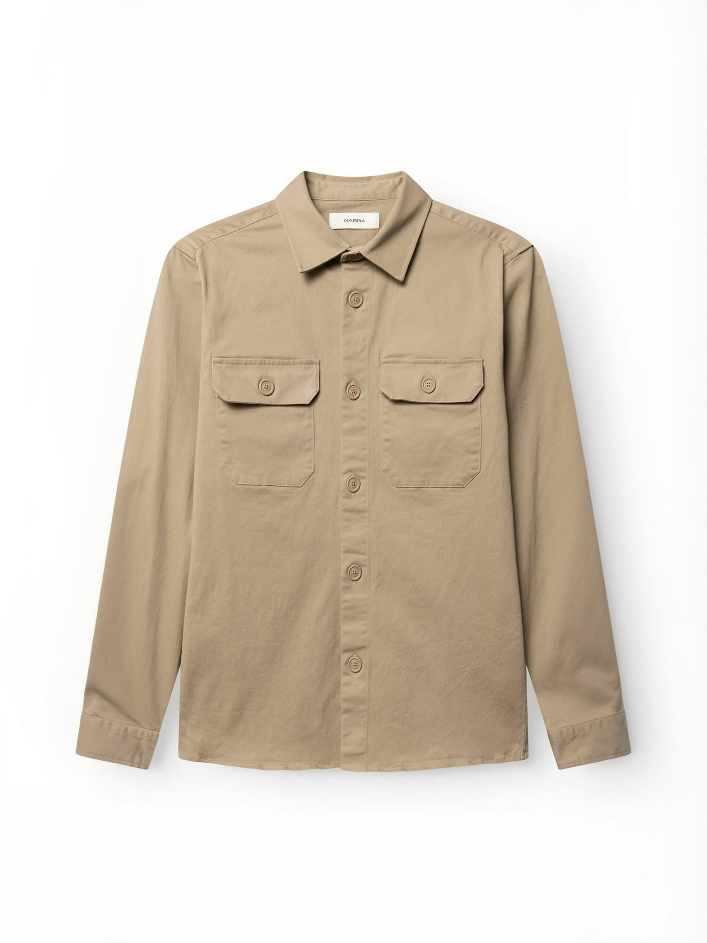 Chemise ' GABtopper ' GABBA en beige : devant