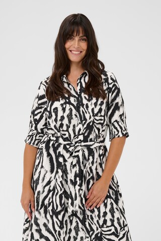 KAFFE CURVE Blusekjole 'KChalia' i hvid