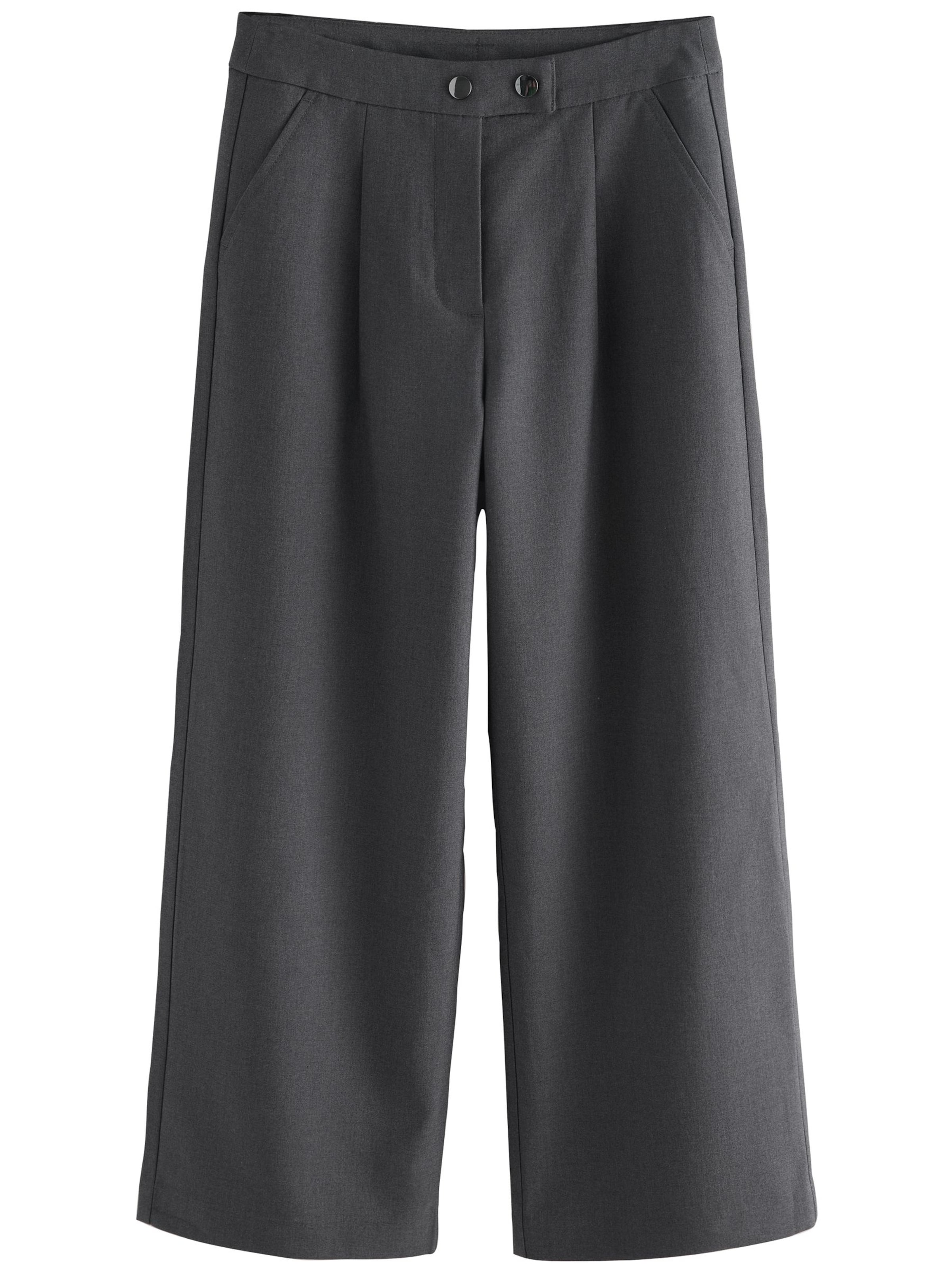 Next Szeroka nogawka Spodnie w kolorze szary: przód