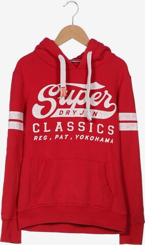 Superdry Sweatshirt & Zip-Up Hoodie in S in Red: front