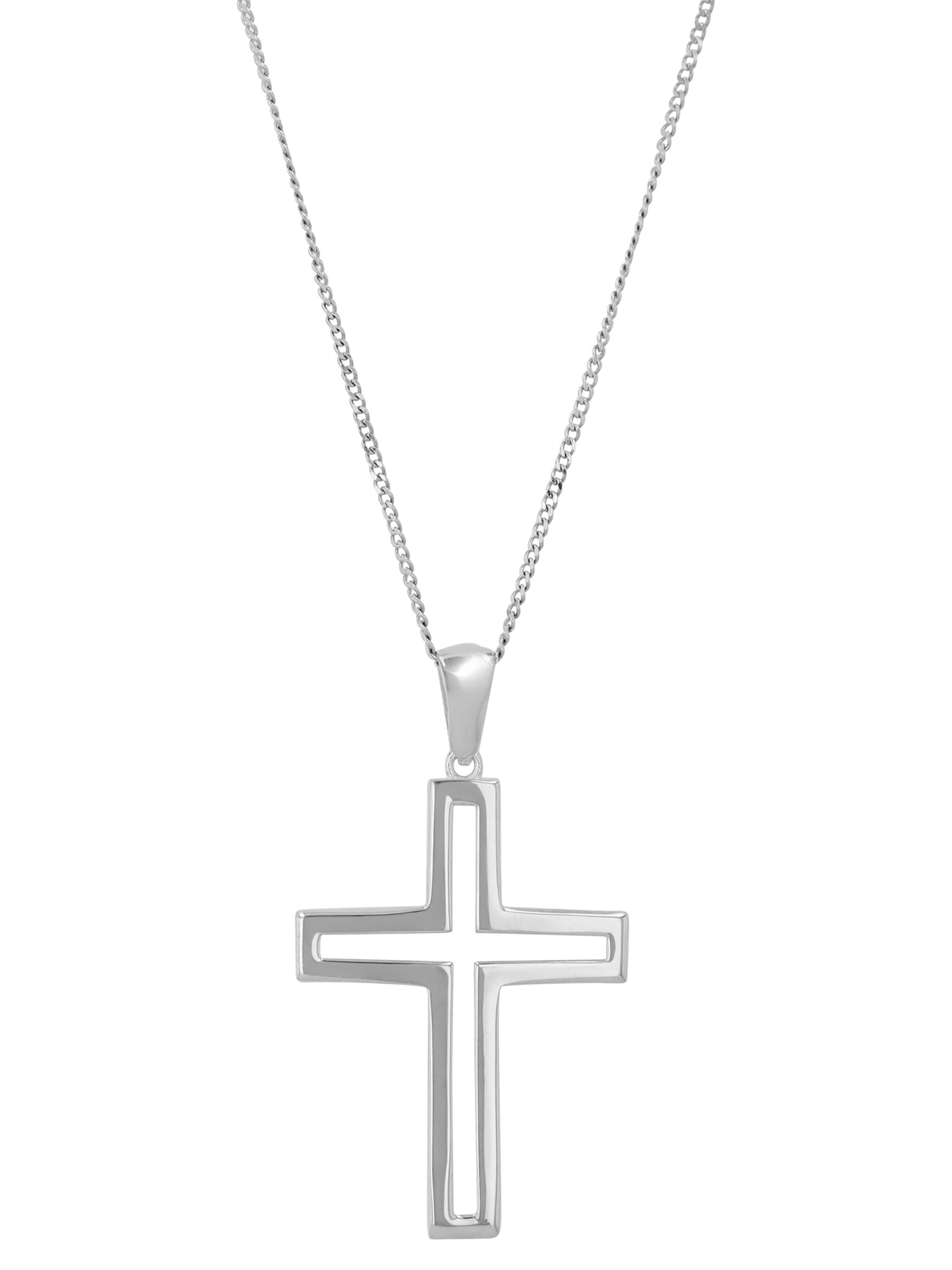 Akzent Pendant '"Elia" aus 925 Sterlingsilber, rhodiniert, langlebig' in Silver: front