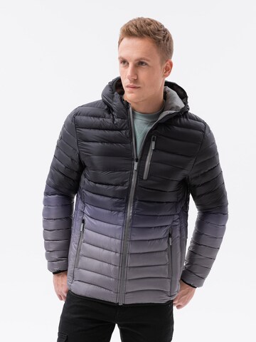 Ombre Übergangsjacke 'C319' in Schwarz: predná strana