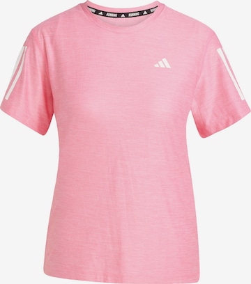 T-shirt fonctionnel 'Own The Run' ADIDAS PERFORMANCE en rose : devant
