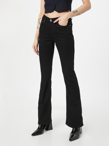 Gina Tricot Flared Jeans in Zwart: voorkant