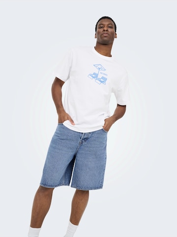 Only & Sons Baggy Jeans 'ONSFIVE' in Blue