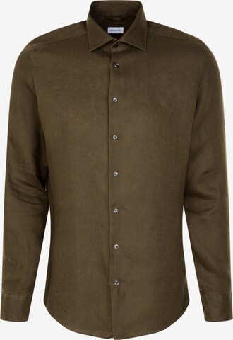 Chemise 'SMART LINEN' SEIDENSTICKER en vert : devant