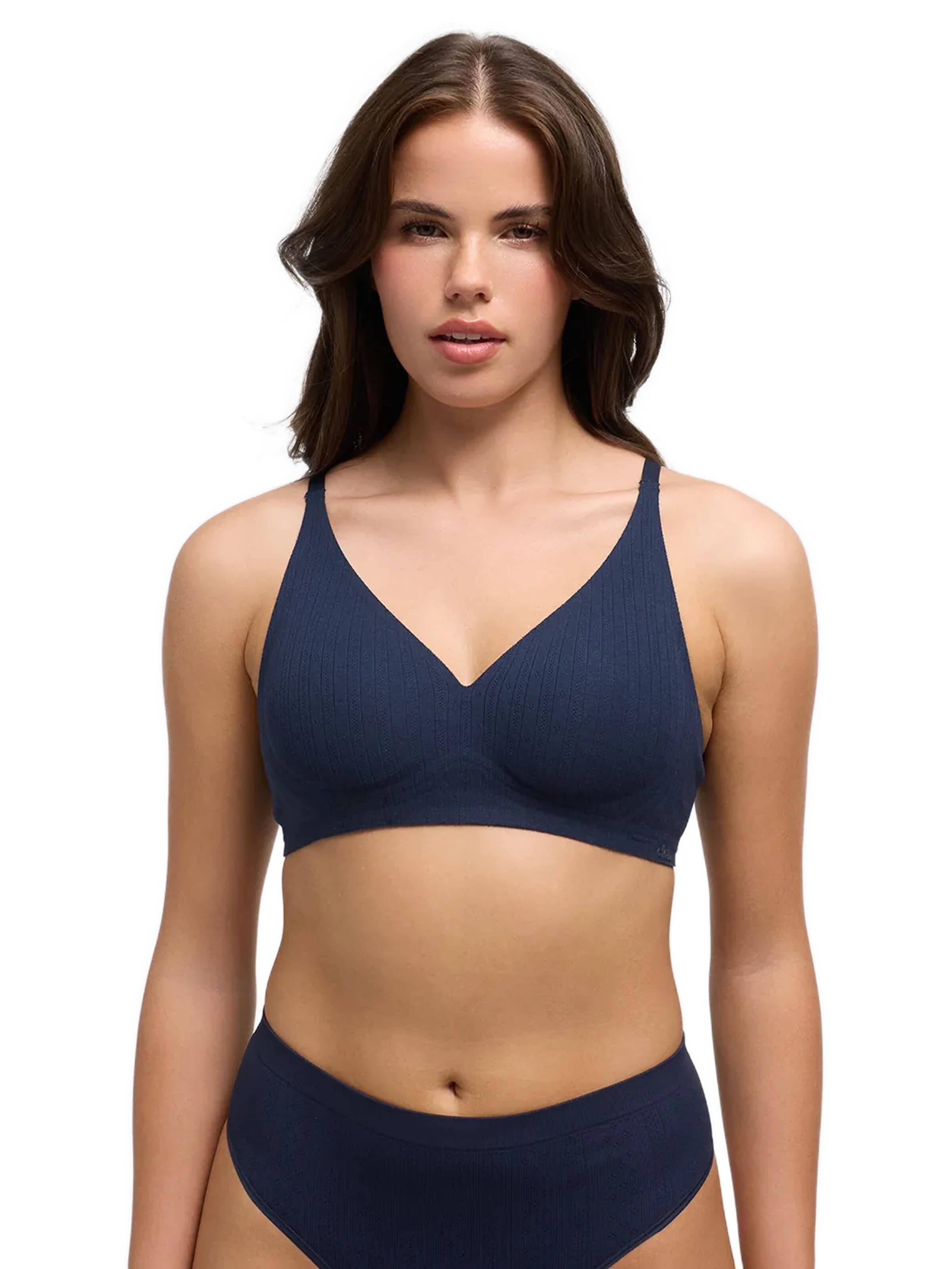 cfab Push-up BH 'Jacquard Comfort Push-Up BH' in Blauw
