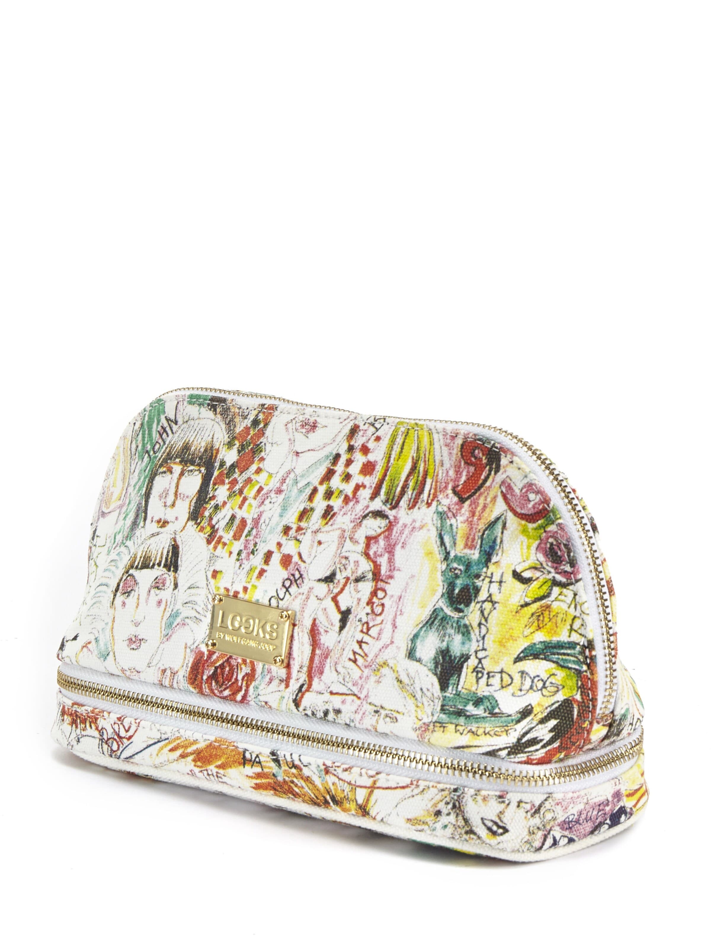LOOKS by Wolfgang Joop Make up tas 'DOUBLEZIP' in Wit