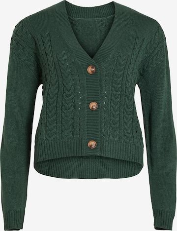 VILA Knit Cardigan 'Oa' in Green: front