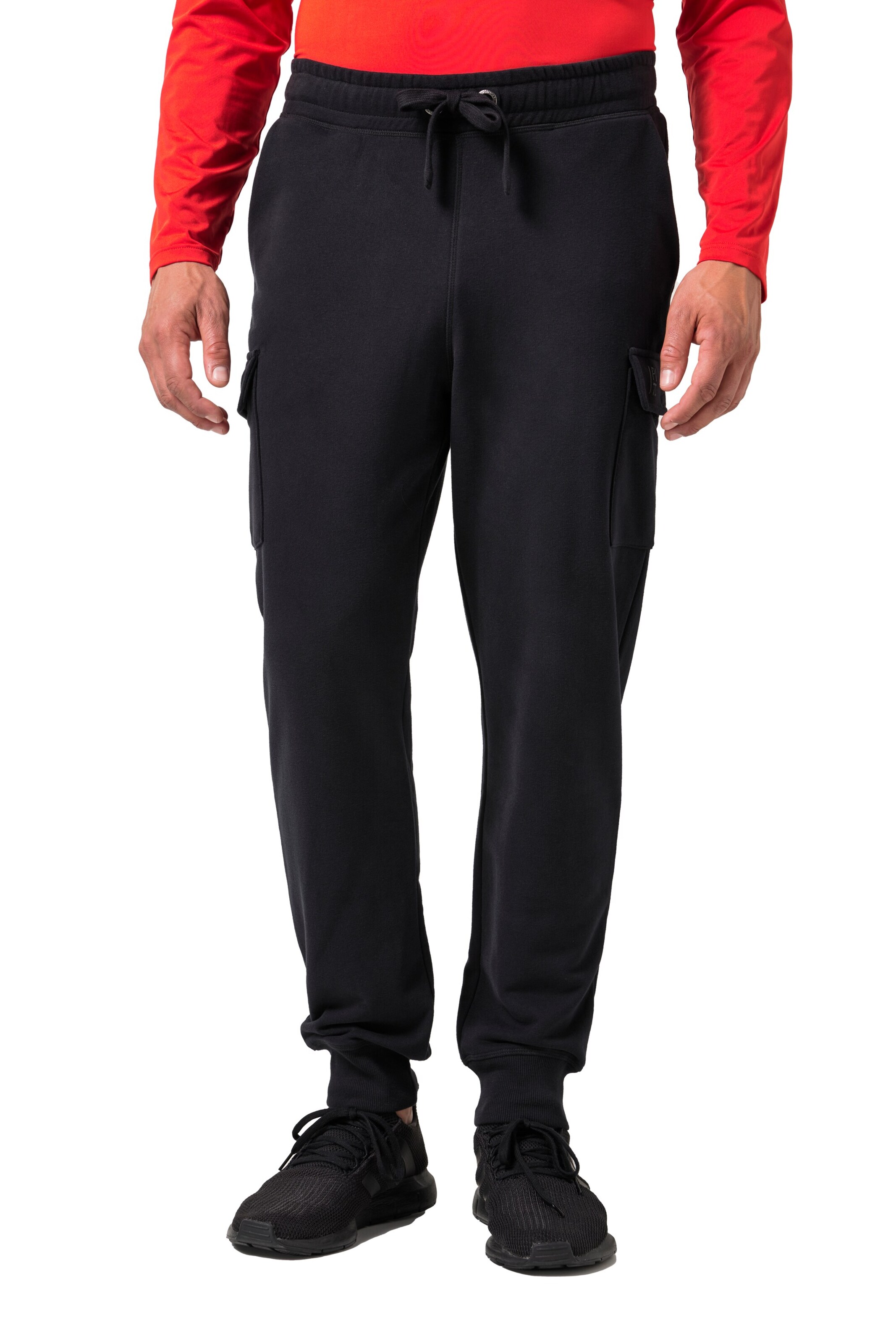 JAY-PI Regular Workout Pants in Black: front