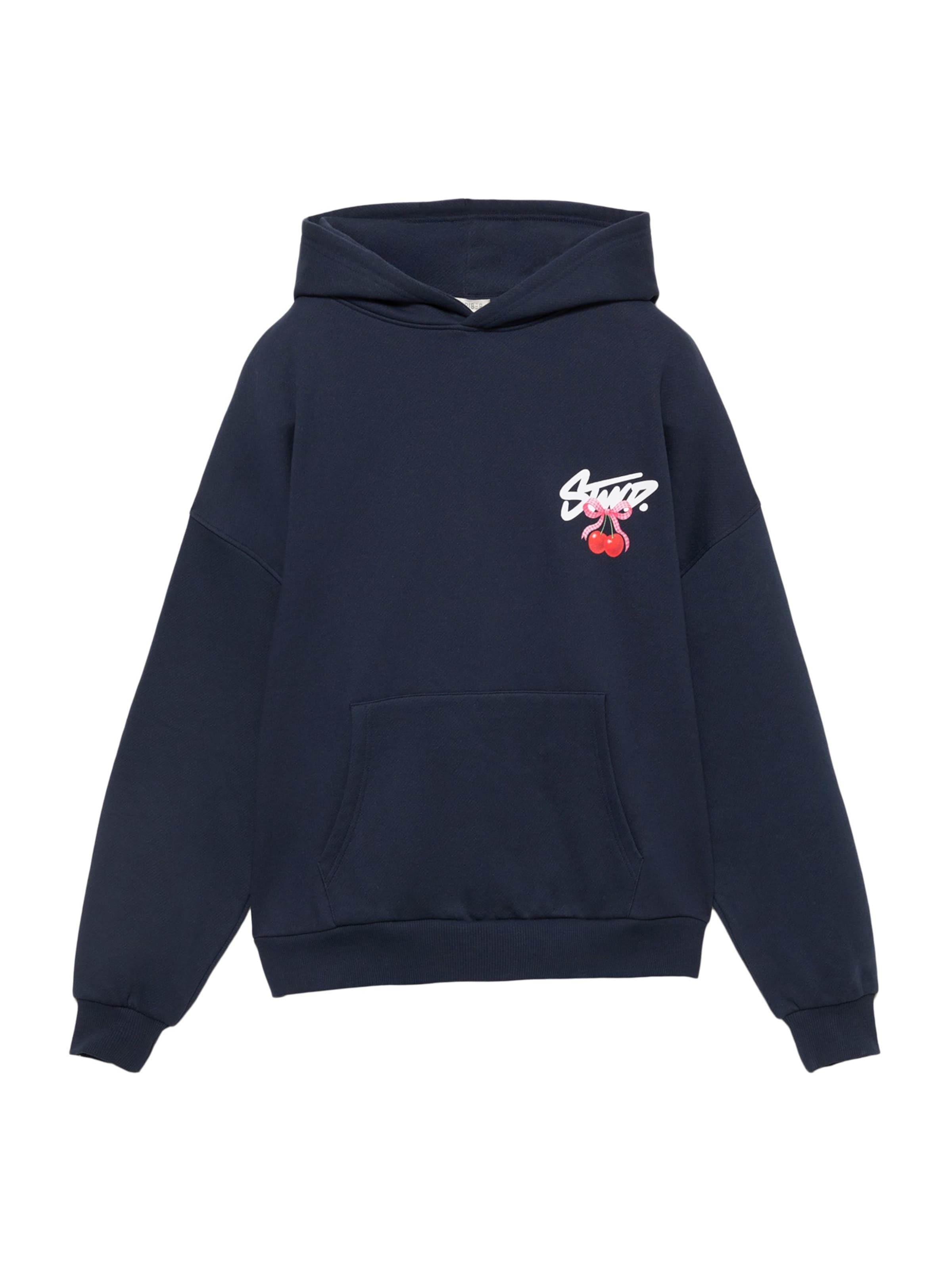 Felpa Pull&Bear di colore navy / rosa / rosso ciliegia / bianco, Visualizzazione prodotti