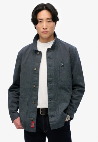 Veste mi-saison Superdry en bleu : devant