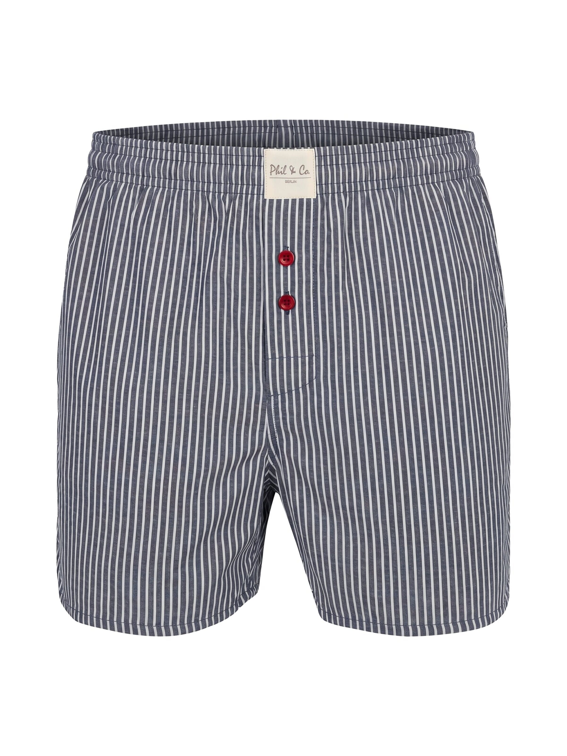 Phil & Co. Berlin Boxershorts 'Phil & Co. Berlin Men's Woven Boxers 4 Pack – Loose Fit Boxer Shorts – 60% Cotton & 40% Polyester – Breathable, Wrinkle-Resistant & Easy Care' in Gemengde kleuren
