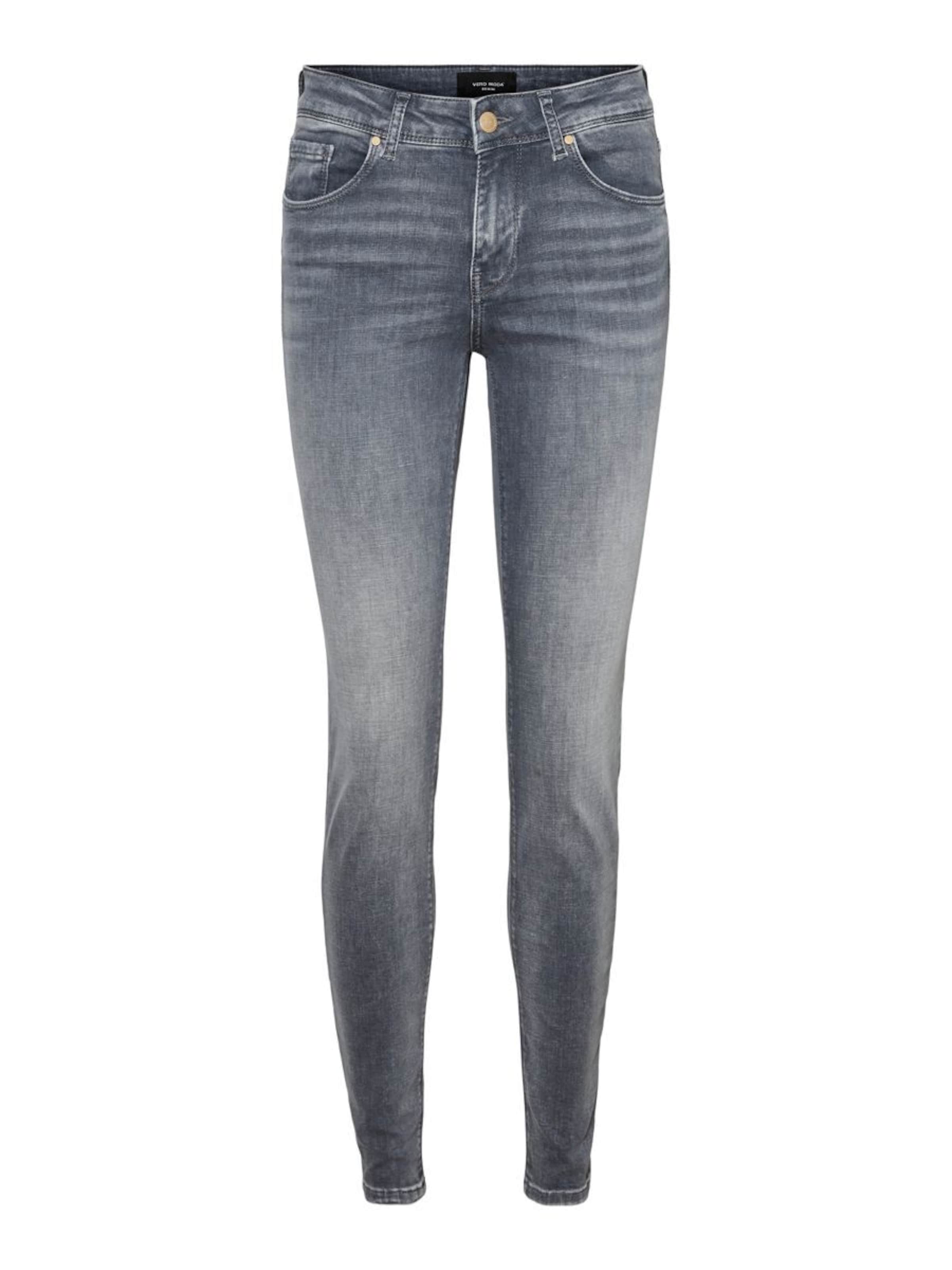Vero Moda Curve - Slimfit Vaquero 'VMLUX' en gris: frente