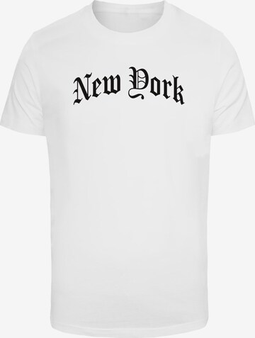 Maglietta 'New York' di Mister Tee in bianco: frontale