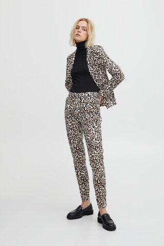 ICHI Slim fit Trousers 'Kate' in Brown
