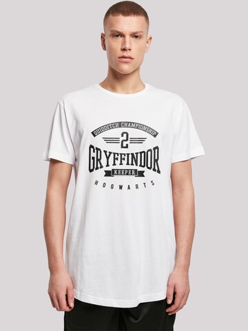 T-Shirt 'Harry Potter Gryffindor Keeper' F4NT4STIC en blanc : devant