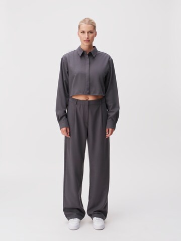 LeGer by Lena Gercke - Pierna ancha Pantalón plisado 'Mira' en gris