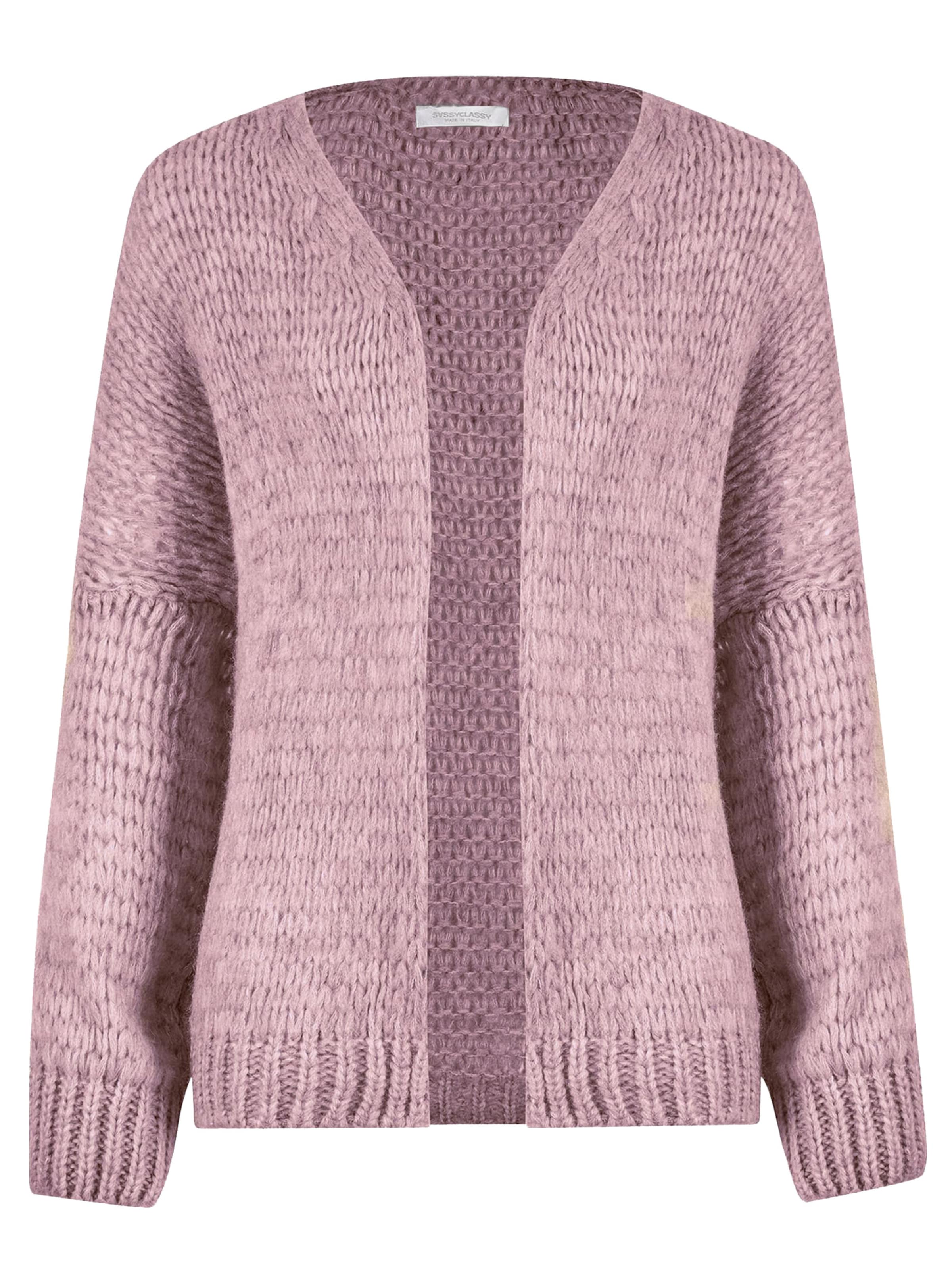 SASSYCLASSY Oversizestrickjacke‌‌‌‌‌‌ in Pink: Vorderseite