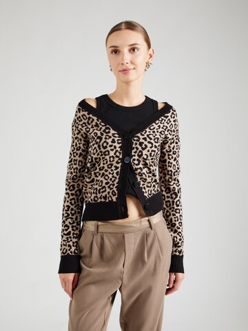 VERO MODA Knit Cardigan 'VMARIA' in Brown: front