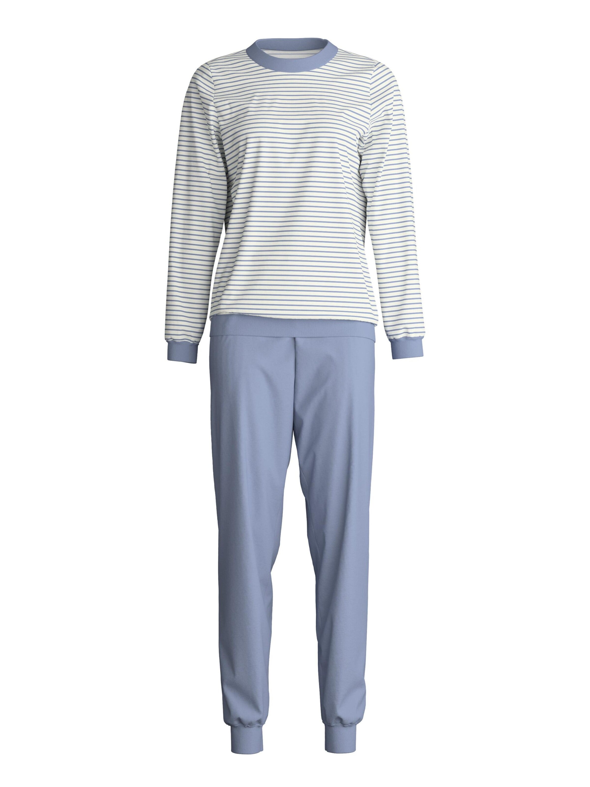 CALIDA Pajama 'Graphic Nights' in Blue: front
