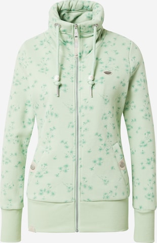 Ragwear Zip-Up Hoodie 'Rylie' in Green: front