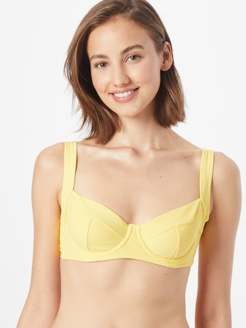 Hunkemöller - Balconet Top de bikini 'Lana' en amarillo: frente