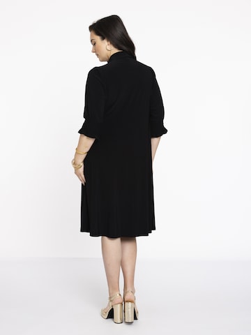 Yoek Shirt Dress in Black